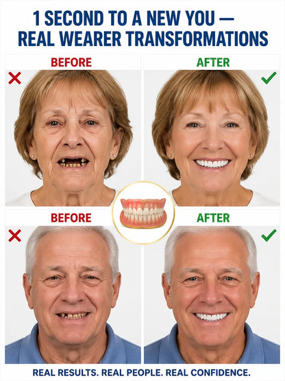 Comfort-fit decorative denture set